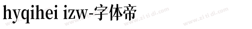 hyqihei izw字体转换